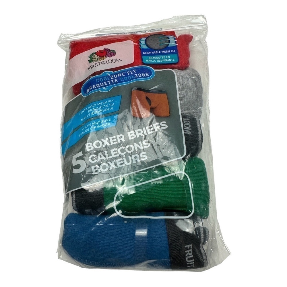 Fruit Of The Loom Cool Zone Boxer Briefs 5 Pack Size S - Picture 3 of 5